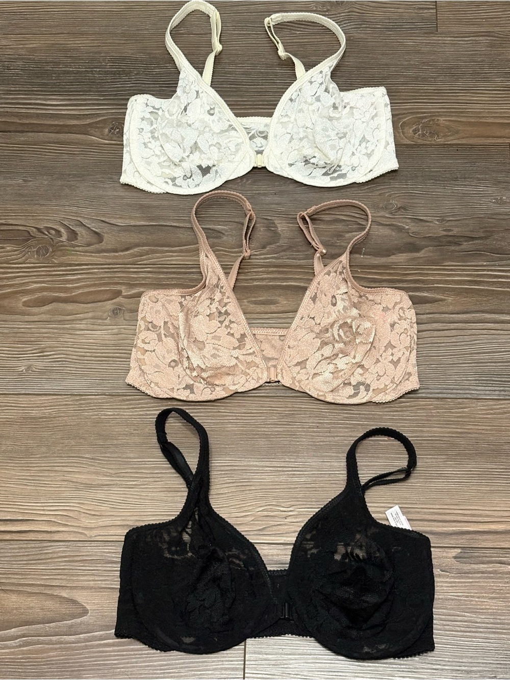 Vtg 2003 Victoria's Secret Unlined Lace Bra Bundle 34D